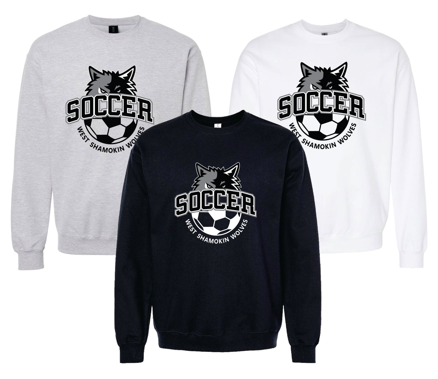 WSHS Soccer Soft-Style Crew Sweatshirt
