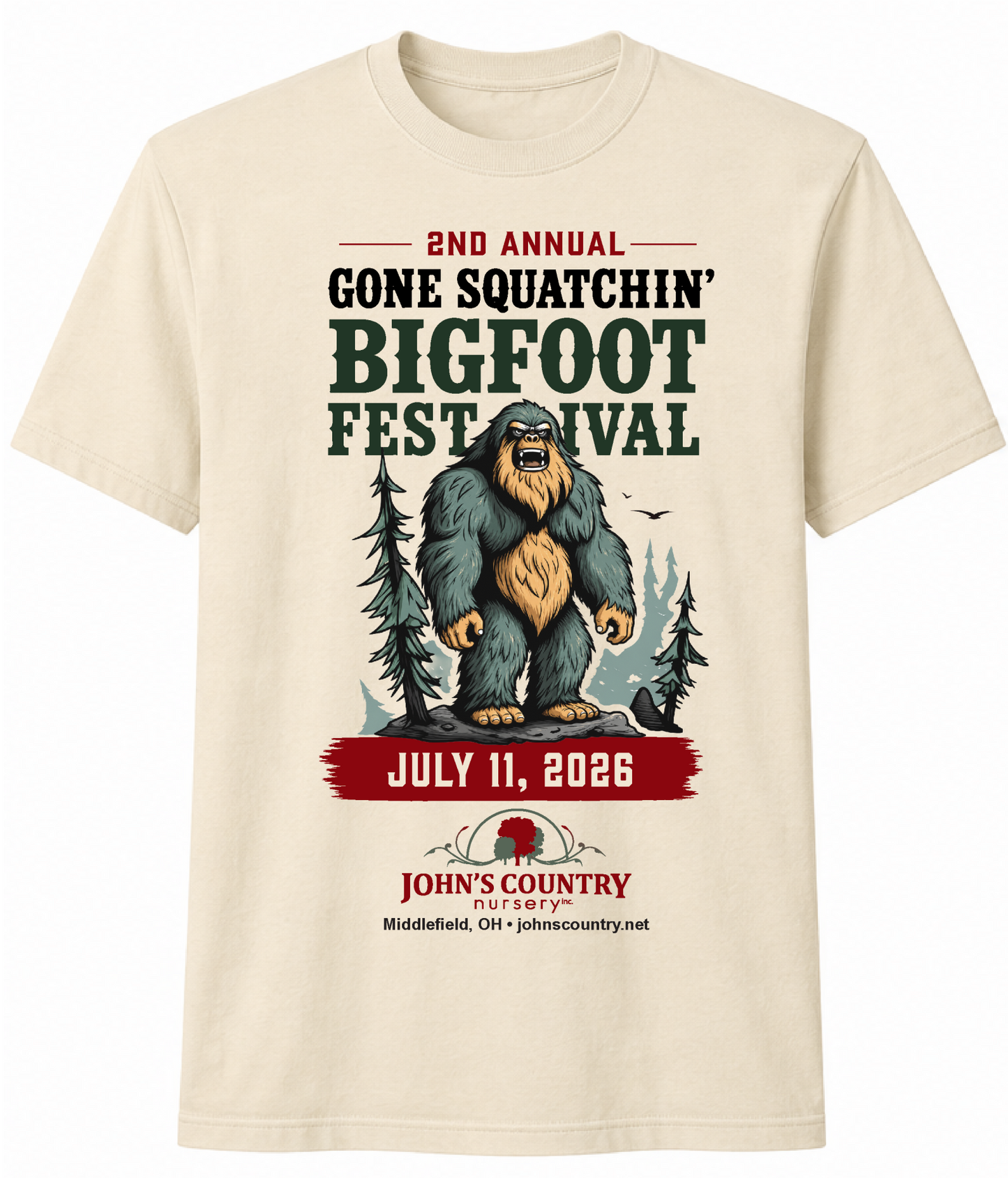 Gone Sasquatchin' Bigfoot Festival Tee