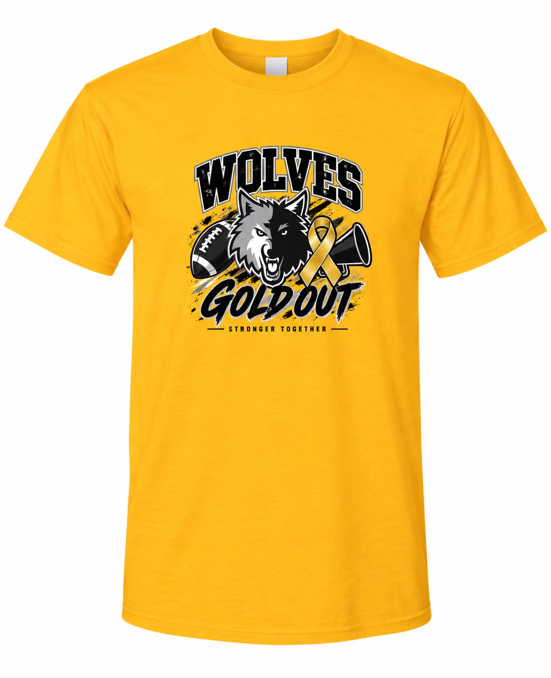 Shannock Valley Wolves Gold Out Tee