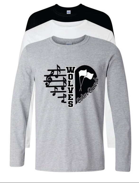 WOLVES COLORGUARD LS TEE
