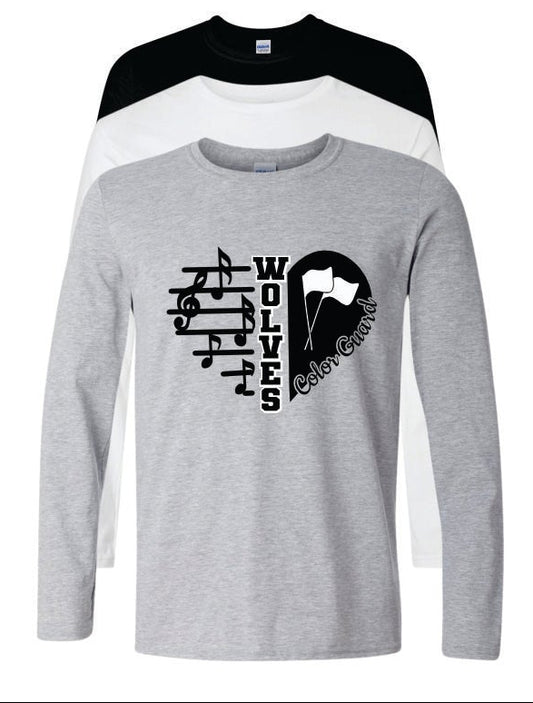 WOLVES COLORGUARD LS TEE