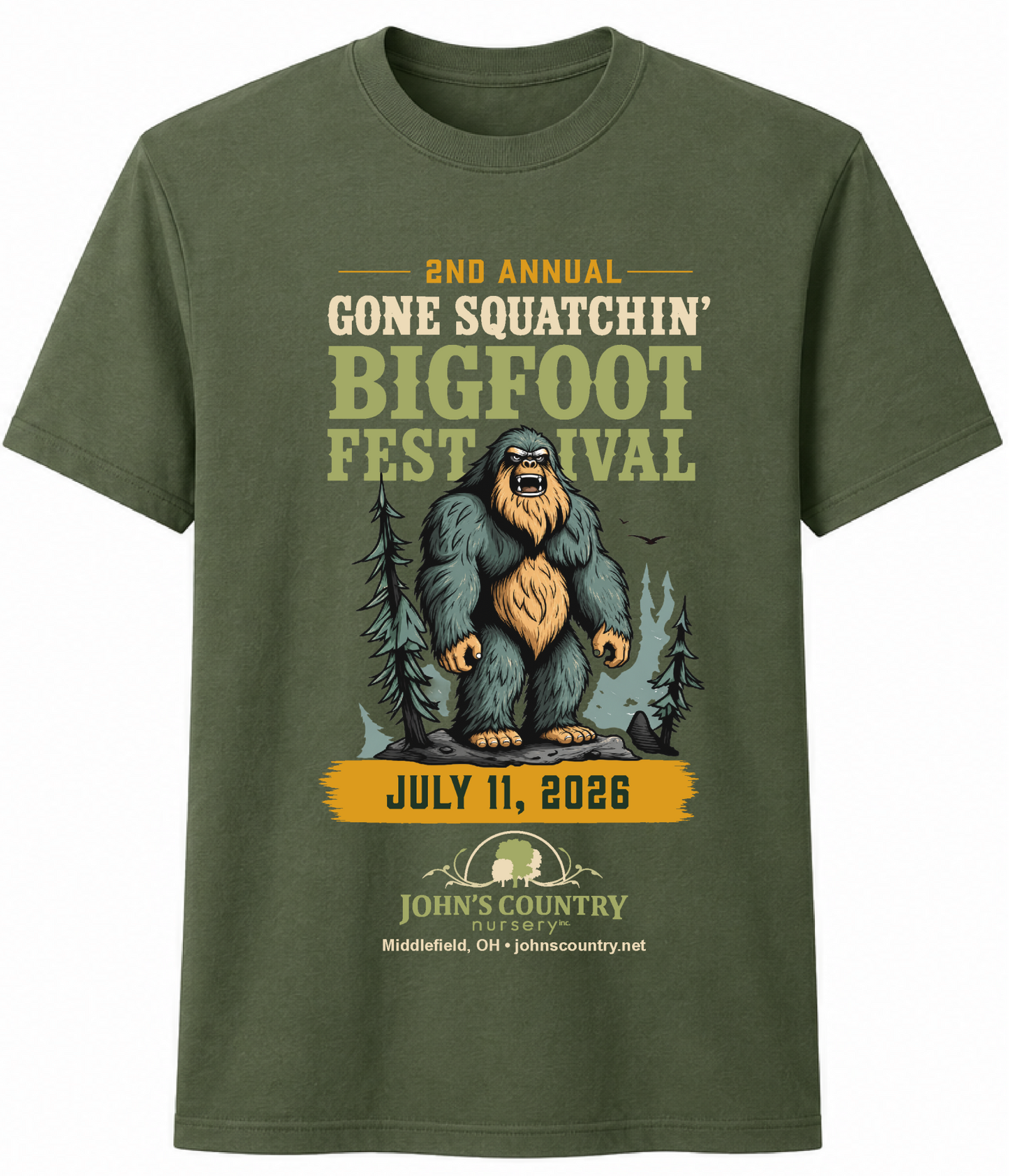 Gone Sasquatchin' Bigfoot Festival Tee