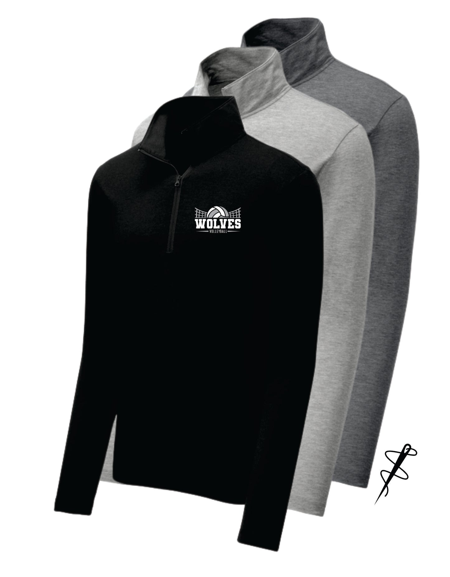 WSHS Volleyball Sport-Tek Tri-Blend 1/4 Zip - Embroidered