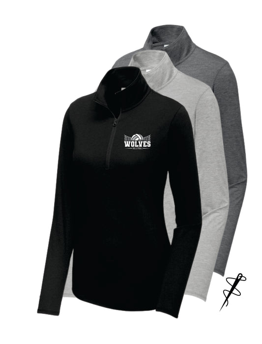 WSHS Volleyball Sport-Tek Ladies Tri-Blend 1/4 Zip - Embroidered